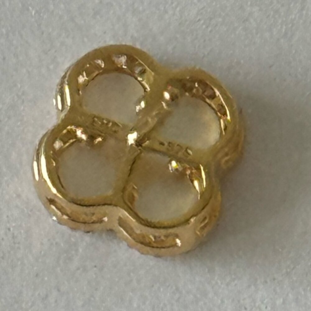 Rachel Zoe Set of 2 Mini earrings Clover Sterling silver 925 Gold Plated - Picture 13 of 13